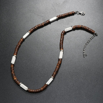 Olivenorma Brown Coconut Wood Beads Natural Stone Beads Necklace - image 19