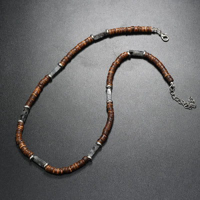 Olivenorma Brown Coconut Wood Beads Natural Stone Beads Necklace - image 31