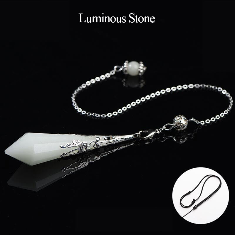 Olivenorma 24 Styles Natural Gemstones Crystal Dowsing Pendulum