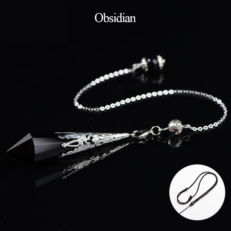 Olivenorma 24 Styles Natural Gemstones Crystal Dowsing Pendulum