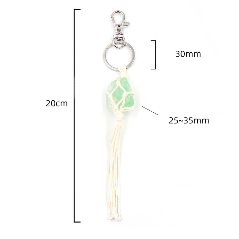 Olivenorma Raw Gemstone Tassel Car Hanging Ornament