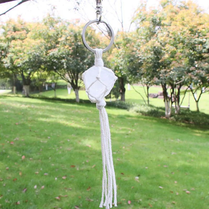 Olivenorma Raw Gemstone Tassel Car Hanging Ornament