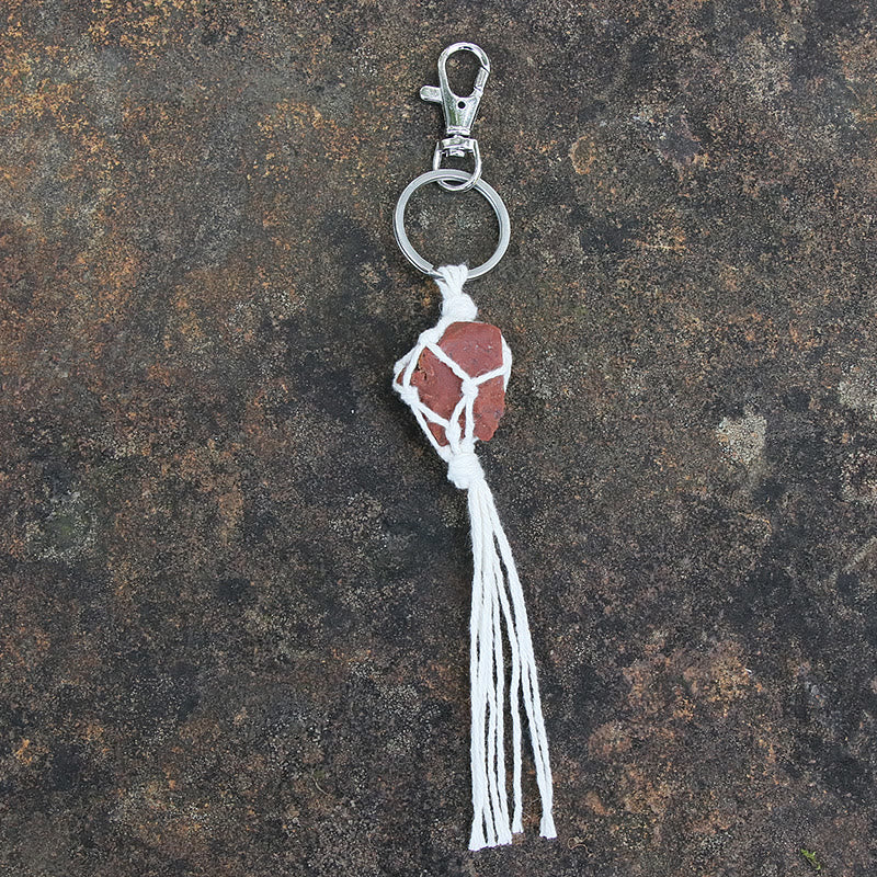 Olivenorma Raw Gemstone Tassel Car Hanging Ornament