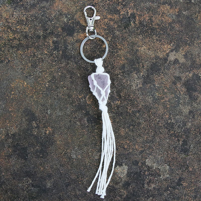 Olivenorma Raw Gemstone Tassel Car Hanging Ornament