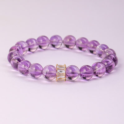 Olivenorma "Previewer" Natural Amethyst Beaded Bracelet