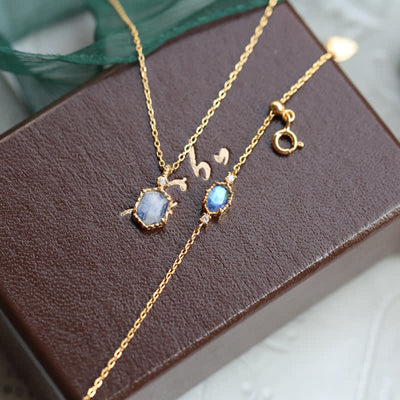 Olivenorma Natural Blue Moonstone Jewelry Set