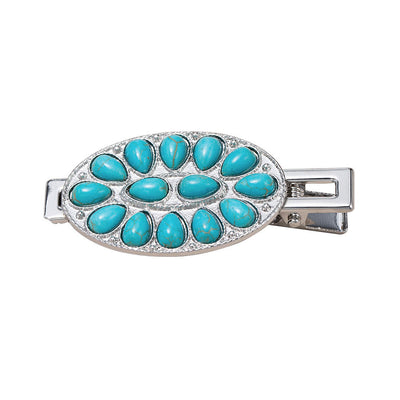 Olivenorma Silver Color Turquoise Hair Clip Hairpin