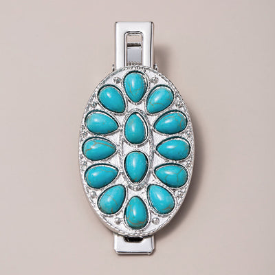 Olivenorma Retro Turquoise Hair Clip Hairpin - image 2