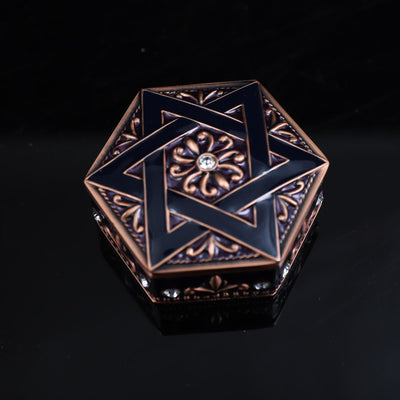 Olivenorma Antique Hexagram Metal Jewelry Box