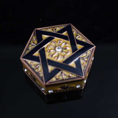 Olivenorma Antique Hexagram Metal Jewelry Box