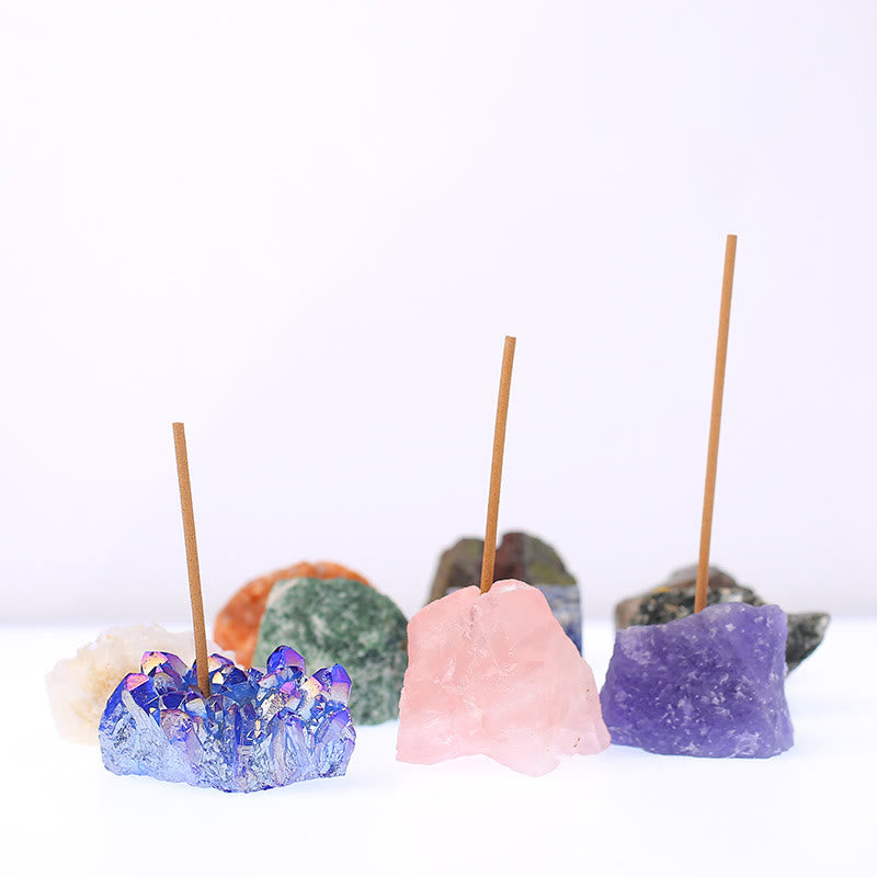 Olivenorma Rough Gemstone Incense Stick Holder