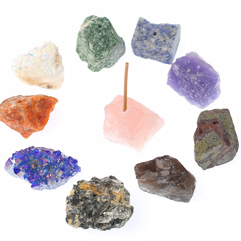 Olivenorma Rough Gemstone Incense Stick Holder