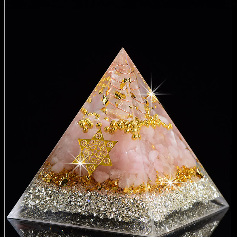 Olivenorma Meet Love-Rose Quartz Orgone Pyramid