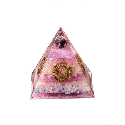 Olivenorma "Perfect Love" Amethyst Rose Quartz Orgone Pyramid