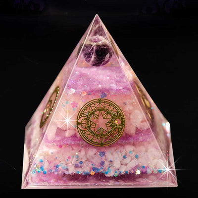 Olivenorma "Perfect Love" Amethyst Rose Quartz Orgone Pyramid