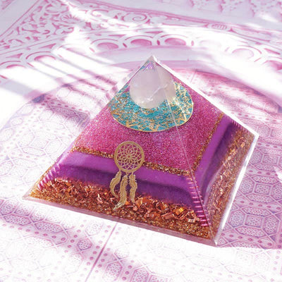 Olivenorma "Dance of Eros" Rose Quartz Orgone Pyramid