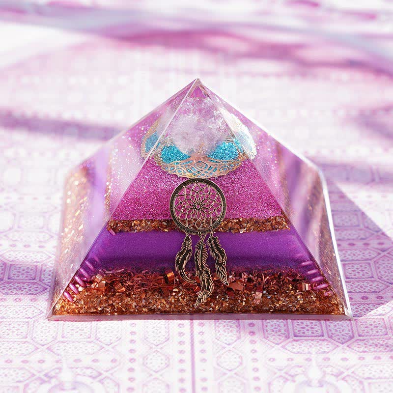 Olivenorma "Dance of Eros" Rose Quartz Orgone Pyramid