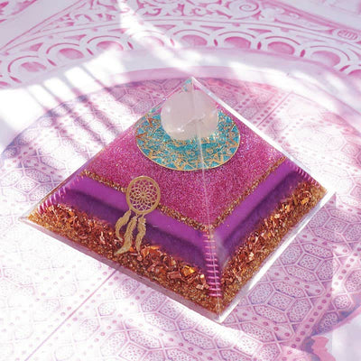 Olivenorma "Dance of Eros" Rose Quartz Orgone Pyramid