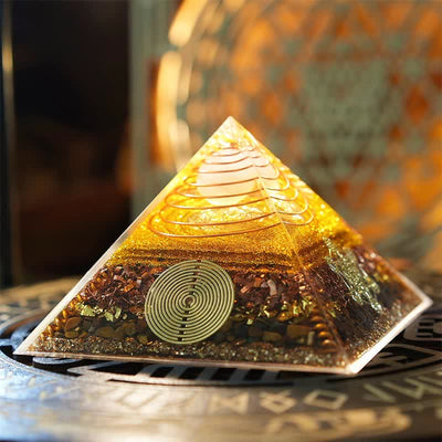 Olivenorma "Light of Fortune" Natural Stone Orgone Pyramid