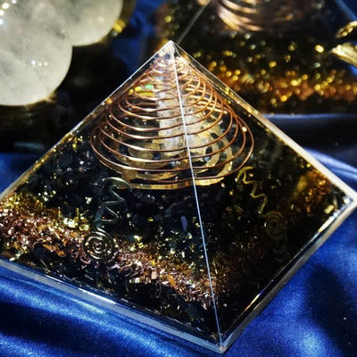 Olivenorma "Guardian of Peace" Natural Stone Orgone Pyramid