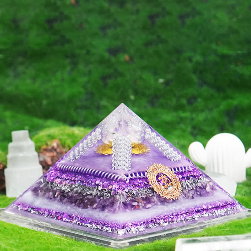 Olivenorma Healing Multifunctional Natural Stone Orgone Pyramid