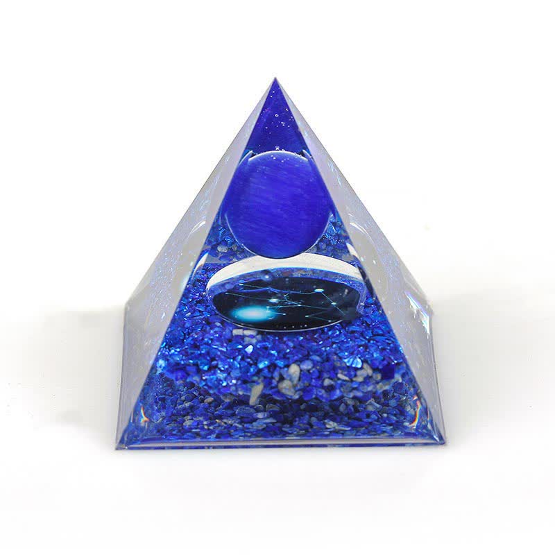 Olivenorma 6cm Natural Stone Constellation Orgone Pyramid