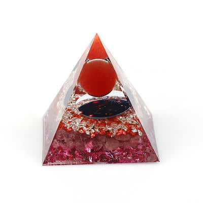 Olivenorma 6cm Natural Stone Constellation Orgone Pyramid