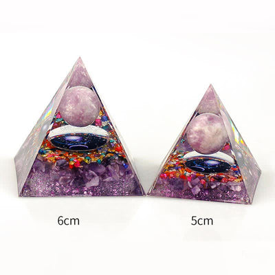 Olivenorma 6cm Natural Stone Constellation Orgone Pyramid