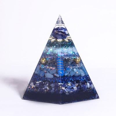 Olivenorma Good Luck Natural Stone Hexagonal Orgone Pyramid