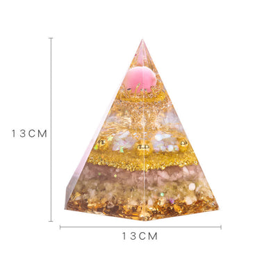 Olivenorma Good Luck Natural Stone Hexagonal Orgone Pyramid