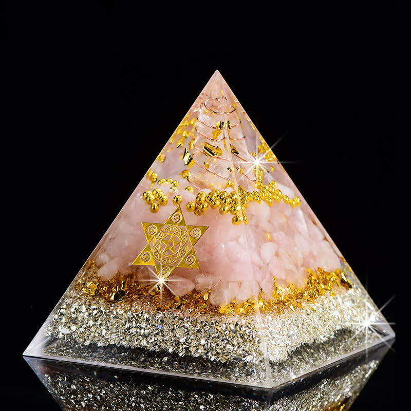 Olivenorma Meet Love-Rose Quartz Orgone Pyramid