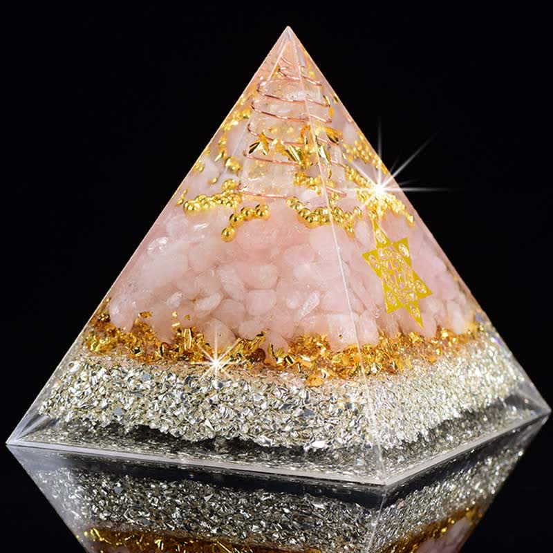 Olivenorma Meet Love-Rose Quartz Orgone Pyramid