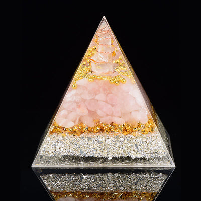 Olivenorma Meet Love-Rose Quartz Orgone Pyramid