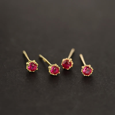 Olivenorma Delicate Garnet Ring Earrings Necklace