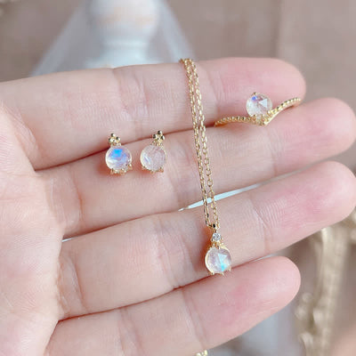 Olivenorma Natural Moonstone Jewelry Set