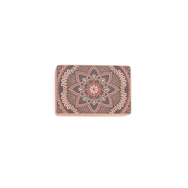 Olivenorma Soft Non-Slip Premium Mandala Cork Yoga Block