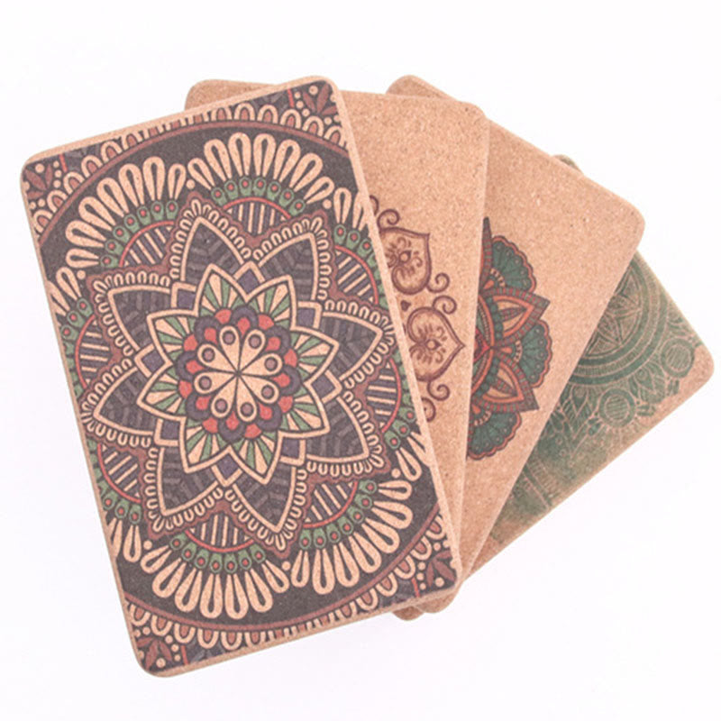 Olivenorma Soft Non-Slip Premium Mandala Cork Yoga Block
