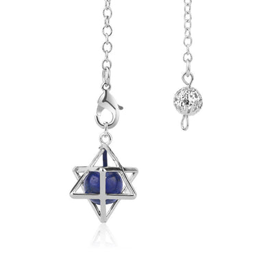 Olivenorma Hollow Merkaba Natural Gemstone Pendulum - Lapis Lazuli - image 23