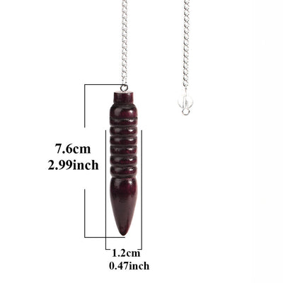 Olivenorma Wooden Drop Healing Pendulum wtih 7 Charka Chain - Style #C - Original Chain - image 4