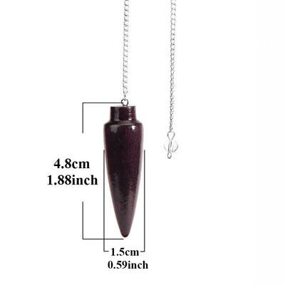 Olivenorma Wooden Drop Healing Pendulum wtih 7 Charka Chain