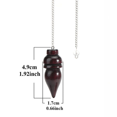 Olivenorma Wooden Drop Healing Pendulum wtih 7 Charka Chain - Style #E - Original Chain - image 6