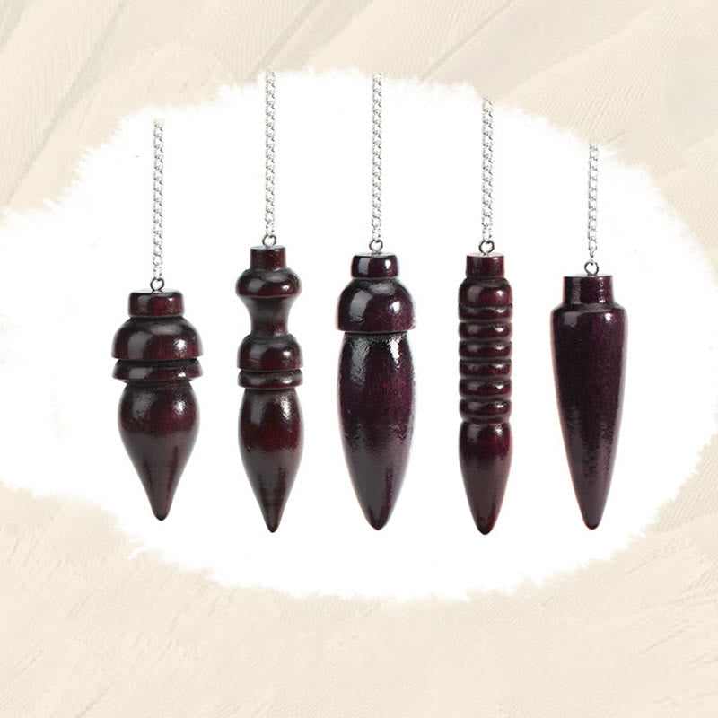 Olivenorma Wooden Drop Healing Pendulum wtih 7 Charka Chain