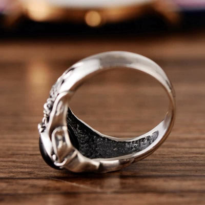 Olivenorma Retro Black Onyx Men Jewelry Ring