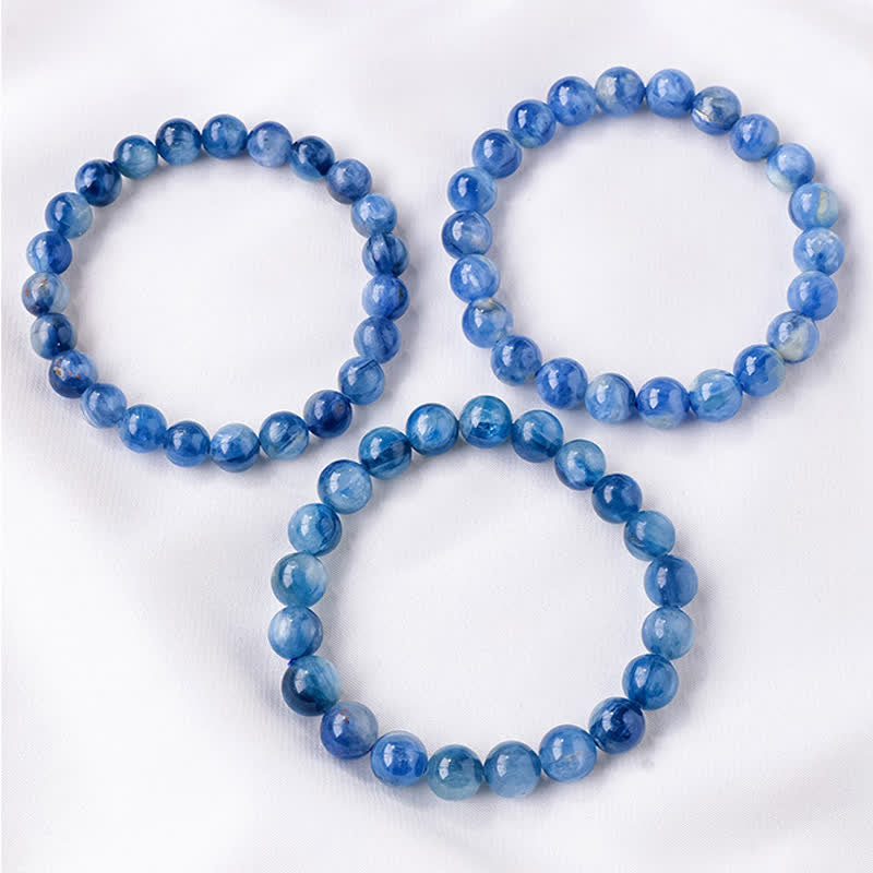 Olivenorma 8/9mm Natural Kyanite Beaded Bracelet