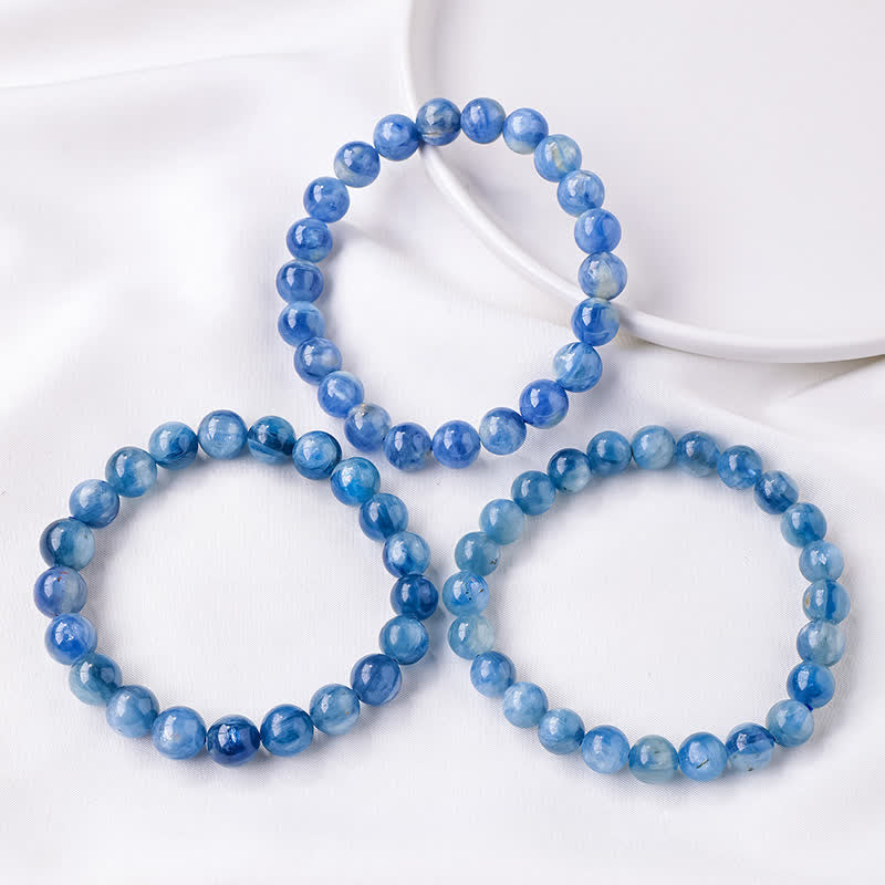 Olivenorma 8/9mm Natural Kyanite Beaded Bracelet