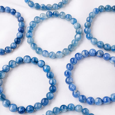 Olivenorma 8/9mm Natural Kyanite Beaded Bracelet