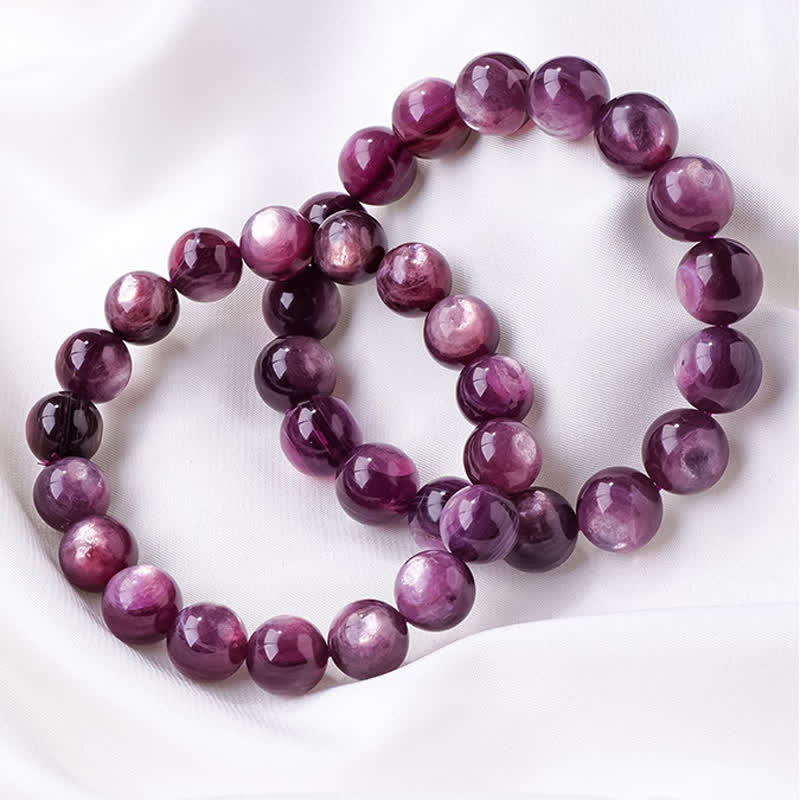 Olivenorma 9/12mm Natural Amethyst Beaded Bracelet