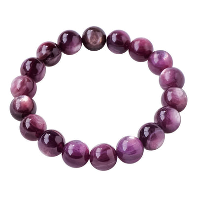 Olivenorma 9/12mm Natural Amethyst Beaded Bracelet