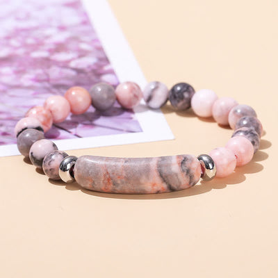 Olivenorma Natural Stone Long Crystal Beaded Bracelet