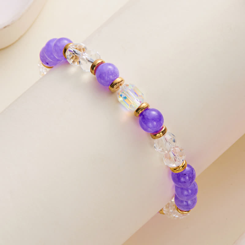 Olivenorma Colorful Natural Stone Crystal Twelve Zodiac Bracelet